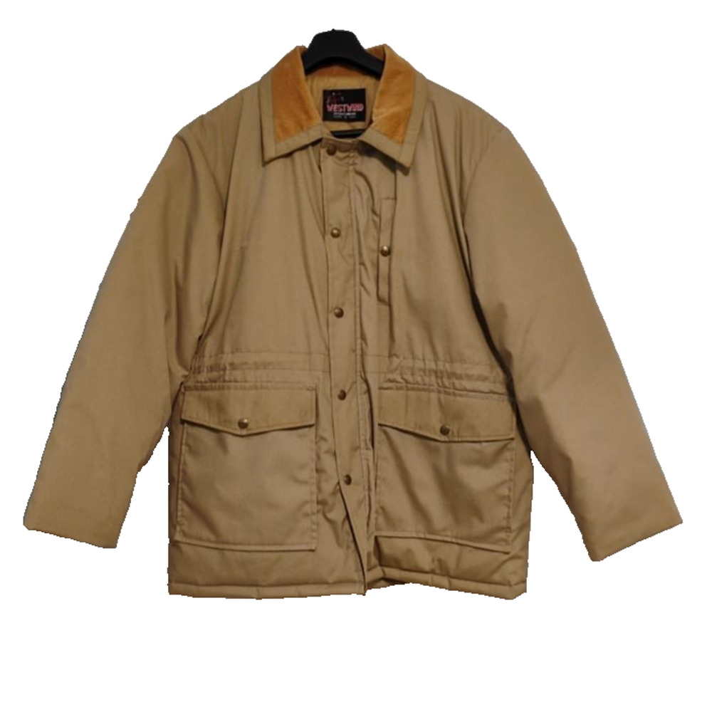 WARM Vtg Westwind Sportswear Coat Western Cowboy Rugged Men XL Tan USA RAR
